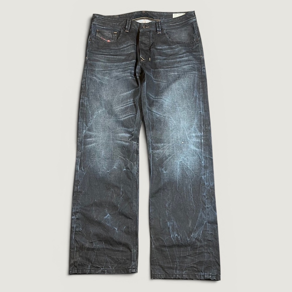 Diesel Larkee Regular Straight Button Fly Blue Jeans Mens 34x30 Washed R823I